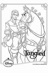 Coloring Pages Tangled Disney Princess Rapunzel Maximus Colouring sketch template
