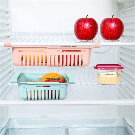 fridge drawer organizer set   kitchen refrigerator fridge storage