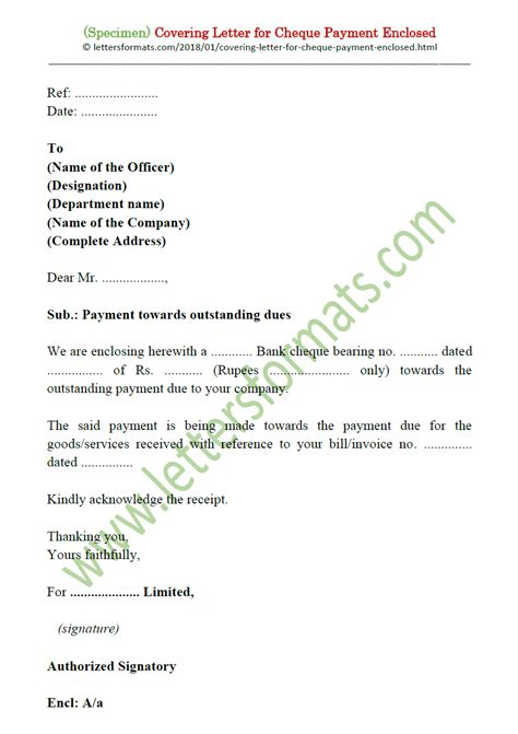 security cheque letter format