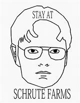 Schrute Dwight Line Drawing Getdrawings sketch template