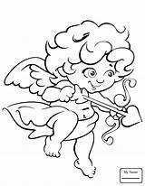 Cupid Coloring Pages Valentine Cute Valentines Color Printable St Print Getcolorings Drawing sketch template