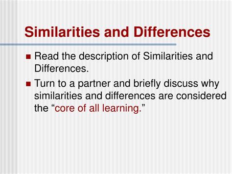 effective teaching strategies exploring similarities  differences powerpoint