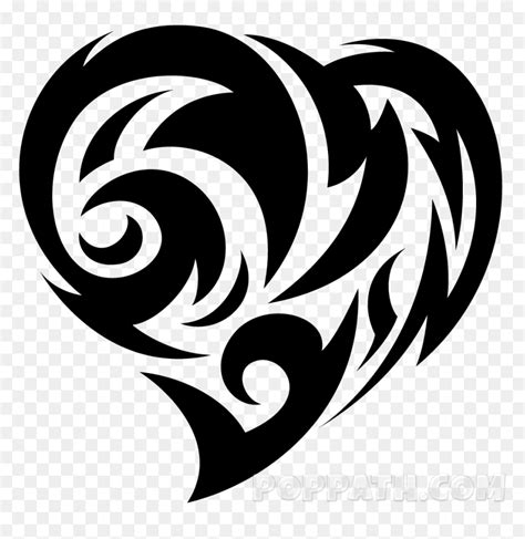 jpg black  white library   draw  heart tribal tribal tattoo