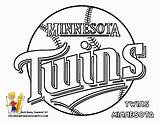 Coloring Minnesota Twins Baseball Pages Logo Mlb Kids Color League Major Wild Book Sports Sheets Boys Teams Print Mn Logos sketch template
