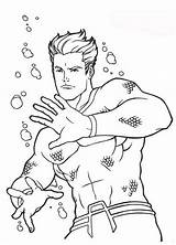 Aquaman Coloring Pages Lego Drawing Pose Fighting Getdrawings Popular Color Getcolorings sketch template