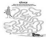 Grinch Maze sketch template