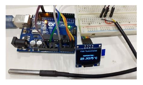 temperature meter  dsb oled display arduino