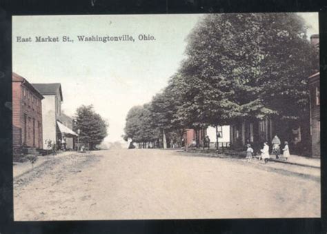 Washingtonville Ohio Downtown Market Street Scene Postcard Copy Ebay