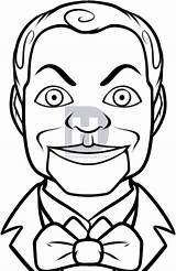 Ventriloquist Dummy Slappy Goosebumps Puppet Boneco Scary Coloring Puppets Facilmente Clipartmag Sketchite sketch template