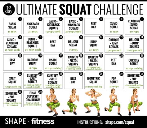 the 30 day squat challenge that will totally transform your butt