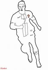 Ronaldo Cristiano Cr7 Lineart Easy Portugual Coloring Pages Template Deviantart Sketch sketch template