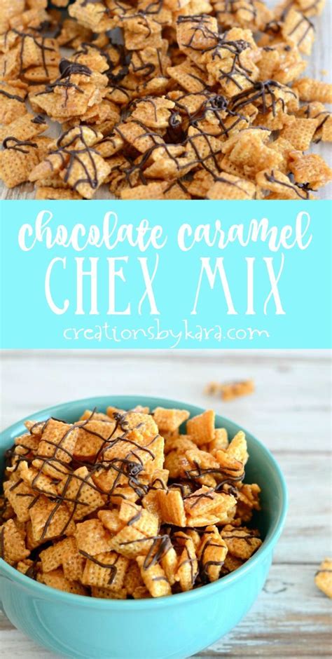easy chocolate caramel chex mix make this snack mix as crunchy as you like by adjusting the