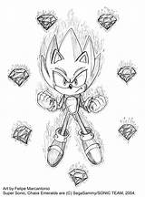 Sonic Super Chaos Coloring Print Pages Deviantart Emerald Sketch Modern Supersonic Draw Search sketch template