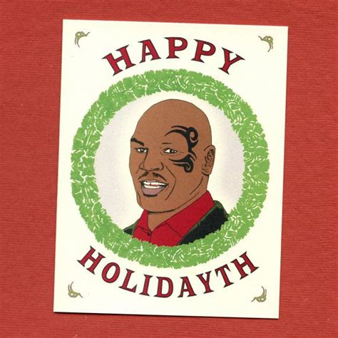 mike tyson holiday card happy holidayth funny by