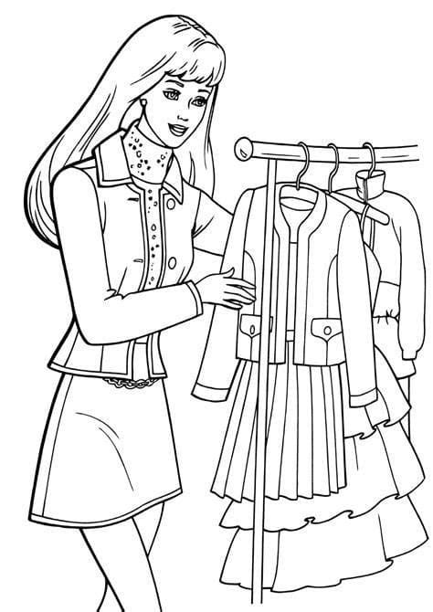 clothes  girls coloring page  print  color
