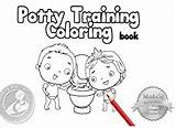 Coloring Potty Training Toilet Book Volume Amazon sketch template