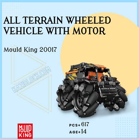 mould king   terrain wheeled vehicle  motor brick set kazi block