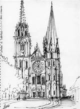 Chartres Catedral Sketch Drawing Arquitectura Dibujo Dame Notre Sketching Urban Architecture Denis Saint Building Choose Board Bocetos Visitar sketch template