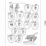 Counting Apple Sheet sketch template