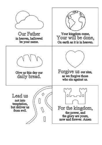 lords prayer coloring page teaching resources