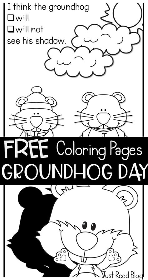 groundhog day coloring pages pinnable image
