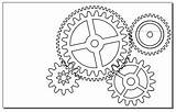 Gears Coloring Pages Cogs Gear Template Will Get sketch template