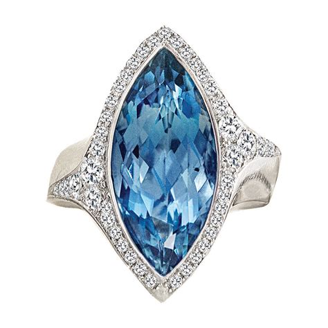 blue aquamarine ring silverhorn jewelers santa barbara