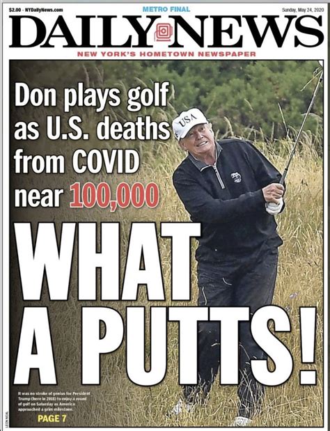 New York Daily News Sunday Cover Humiliates Donald Trump