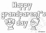 Grandparents Grandparent Coloringpage sketch template