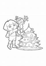 Coloring Christmas Dora Pages Nick Jr Boots Noel Coloriage Xmas Imprimer Season Holidays 2010 Printable Holiday December Winter Printables Yoshi sketch template