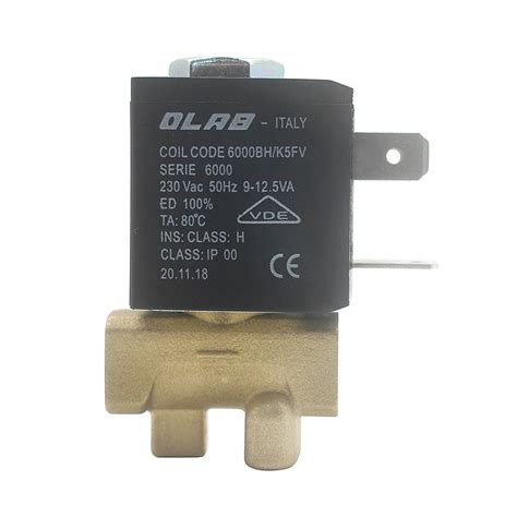 olab ac    serie  solenoid water valve nc direct action  mm coil  air