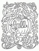 Leaves Pages Coloring Pumpkin Tree Getcolorings sketch template