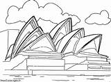 Opera Sidney Monuments Cultuur Coloriages Coloriage Emblematicos Animaatjes Aprender sketch template