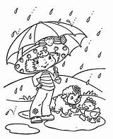 Coloring Rain Pages Popular sketch template
