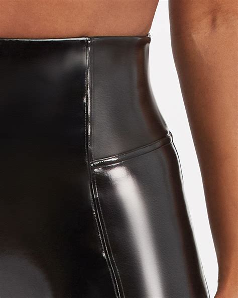 spanx faux patent leather leggings