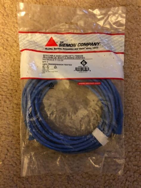 siemon mc     mc cable assy  ft ab blue  mhz  sale