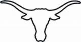 Longhorn Texas Outline Clipart Logo Silhouette University Skull Longhorns Clip Head Steer Cliparts Drawing Cowboy Ut Vector Crafts Stencil Bull sketch template