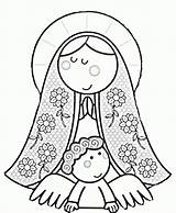 Lady Guadalupe Coloring Library Clipart Drawing Easy sketch template