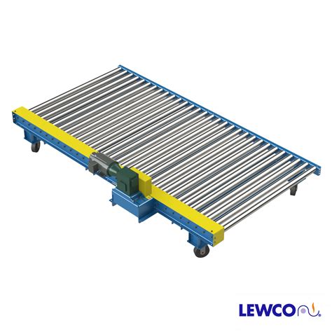 manual rotating chain driven  roller conveyor lewco conveyors
