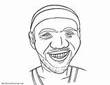 Lebron James Coloring Pages Drawing Line Kids Printable sketch template