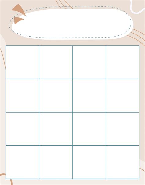 custom bingo card template    printables printablee