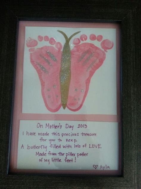 mothers day footprint art diy cuteness