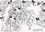 Coloring Books Pages Vintage Cute Book Shoujo Printable sketch template