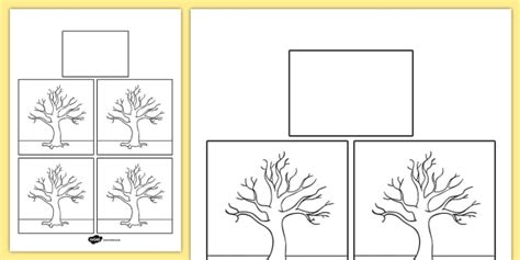 seasons tree printable template blank trees template