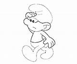 Clumsy Smurf Coloring Drawings Smurfs Description Pages Library Clipart Popular Line sketch template