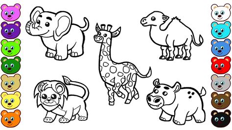 african animals coloring pages  children youtube