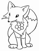 Fox Baby Cute Pages Coloring Getcolorings sketch template