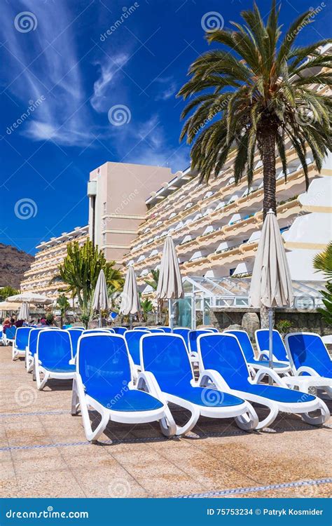 sun holidays   pool  paradise lago taurito hotel editorial stock image image