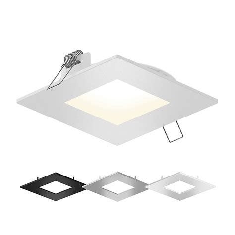 illume   colour selectable integrated led square recessed lighting kit  home depot canada