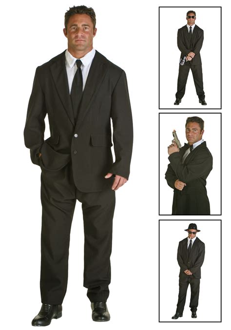 mens black suit costume halloween costume ideas